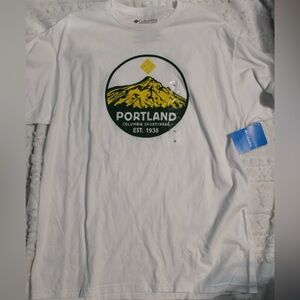 Columbia White Graphic Tee